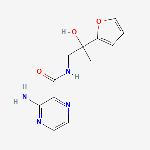 molecular formula C12H14N4O3 B6640414 3-amino-N-[2-(furan-2-yl)-2-hydroxypropyl]pyrazine-2-carboxamide 