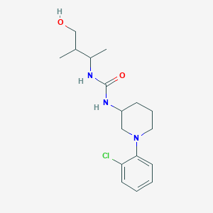 molecular formula C17H26ClN3O2 B6640450 1-[1-(2-Chlorophenyl)piperidin-3-yl]-3-(4-hydroxy-3-methylbutan-2-yl)urea 