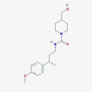 4-(hydroxymethyl)-N-[3-(4-methoxyphenyl)butyl]piperidine-1-carboxamide