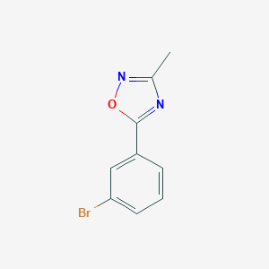 molecular formula C9H7BrN2O B066405 5-(3-Bromophenyl)-3-methyl-1,2,4-oxadiazole CAS No. 160377-58-2