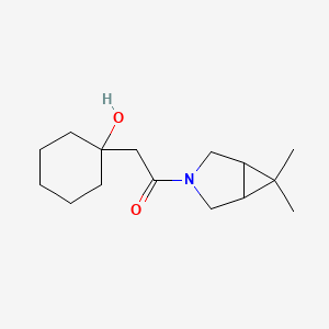 molecular formula C15H25NO2 B6640500 1-(6,6-Dimethyl-3-azabicyclo[3.1.0]hexan-3-yl)-2-(1-hydroxycyclohexyl)ethanone 