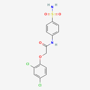 molecular formula C14H12Cl2N2O4S B6640552 2-(2,4-dichlorophenoxy)-N-(4-sulfamoylphenyl)acetamide 