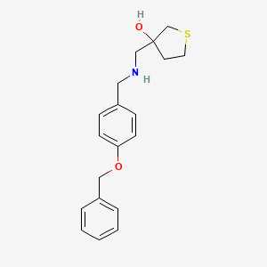 3-[[(4-Phenylmethoxyphenyl)methylamino]methyl]thiolan-3-ol