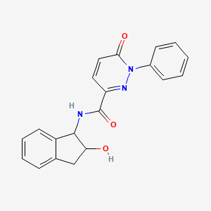 N-(2-hydroxy-2,3-dihydro-1H-inden-1-yl)-6-oxo-1-phenylpyridazine-3-carboxamide