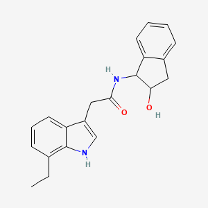 2-(7-ethyl-1H-indol-3-yl)-N-(2-hydroxy-2,3-dihydro-1H-inden-1-yl)acetamide