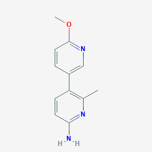 molecular formula C12H13N3O B6640711 6'-Methoxy-2-methyl-[3,3'-bipyridin]-6-amine 