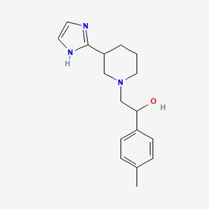 molecular formula C17H23N3O B6640732 2-[3-(1H-imidazol-2-yl)piperidin-1-yl]-1-(4-methylphenyl)ethanol 
