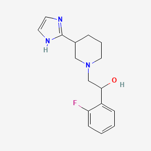 molecular formula C16H20FN3O B6640748 1-(2-fluorophenyl)-2-[3-(1H-imidazol-2-yl)piperidin-1-yl]ethanol 
