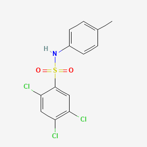 molecular formula C13H10Cl3NO2S B6640783 2,4,5-trichloro-N-(4-methylphenyl)benzenesulfonamide 