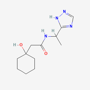 2-(1-hydroxycyclohexyl)-N-[1-(1H-1,2,4-triazol-5-yl)ethyl]acetamide