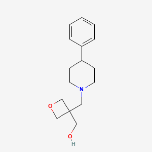 molecular formula C16H23NO2 B6640814 [3-[(4-Phenylpiperidin-1-yl)methyl]oxetan-3-yl]methanol 