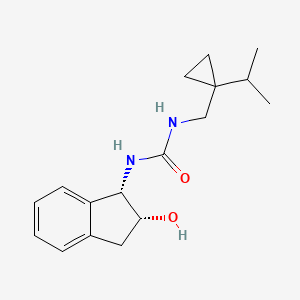 molecular formula C17H24N2O2 B6640826 1-[(1S,2R)-2-hydroxy-2,3-dihydro-1H-inden-1-yl]-3-[(1-propan-2-ylcyclopropyl)methyl]urea 