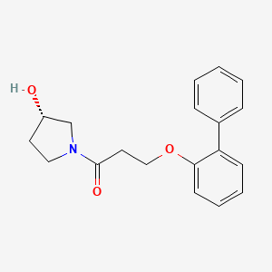 molecular formula C19H21NO3 B6640832 1-[(3S)-3-hydroxypyrrolidin-1-yl]-3-(2-phenylphenoxy)propan-1-one 