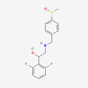 molecular formula C16H17F2NO2S B6640839 1-(2,6-Difluorophenyl)-2-[(4-methylsulfinylphenyl)methylamino]ethanol 