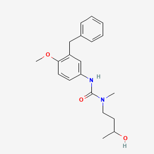 molecular formula C20H26N2O3 B6640861 3-(3-Benzyl-4-methoxyphenyl)-1-(3-hydroxybutyl)-1-methylurea 