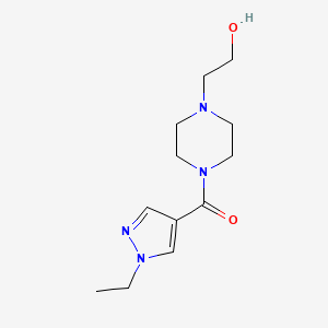 molecular formula C12H20N4O2 B6640876 (1-Ethylpyrazol-4-yl)-[4-(2-hydroxyethyl)piperazin-1-yl]methanone 