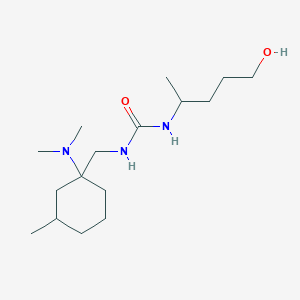 molecular formula C16H33N3O2 B6640895 1-[[1-(Dimethylamino)-3-methylcyclohexyl]methyl]-3-(5-hydroxypentan-2-yl)urea 