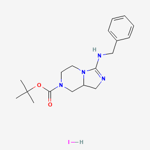 tert-butyl 3-(benzylamino)-5,6,8,8a-tetrahydro-1H-imidazo[1,5-a]pyrazine-7-carboxylate;hydroiodide