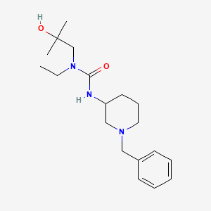 molecular formula C19H31N3O2 B6640918 3-(1-Benzylpiperidin-3-yl)-1-ethyl-1-(2-hydroxy-2-methylpropyl)urea 