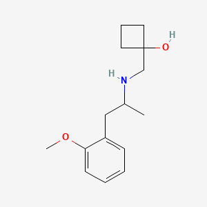 molecular formula C15H23NO2 B6640933 1-[[1-(2-Methoxyphenyl)propan-2-ylamino]methyl]cyclobutan-1-ol 