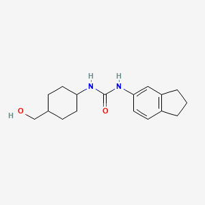 molecular formula C17H24N2O2 B6640940 1-(2,3-dihydro-1H-inden-5-yl)-3-[4-(hydroxymethyl)cyclohexyl]urea 