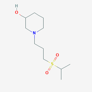 molecular formula C11H23NO3S B6640946 1-(3-Propan-2-ylsulfonylpropyl)piperidin-3-ol 