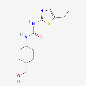 molecular formula C13H21N3O2S B6640965 1-(5-Ethyl-1,3-thiazol-2-yl)-3-[4-(hydroxymethyl)cyclohexyl]urea 