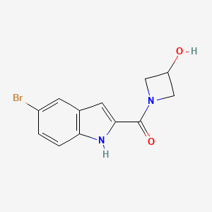 (5-bromo-1H-indol-2-yl)-(3-hydroxyazetidin-1-yl)methanone