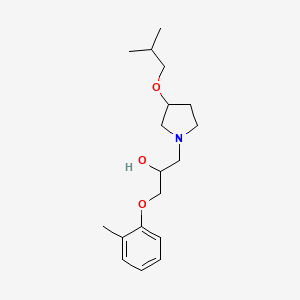 molecular formula C18H29NO3 B6640982 1-(2-Methylphenoxy)-3-[3-(2-methylpropoxy)pyrrolidin-1-yl]propan-2-ol 