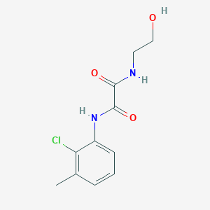 molecular formula C11H13ClN2O3 B6641013 N'-(2-chloro-3-methylphenyl)-N-(2-hydroxyethyl)oxamide 