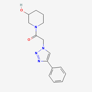 1-(3-Hydroxypiperidin-1-yl)-2-(4-phenyltriazol-1-yl)ethanone