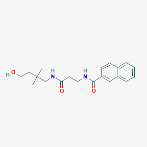 N-[3-[(4-hydroxy-2,2-dimethylbutyl)amino]-3-oxopropyl]naphthalene-2-carboxamide
