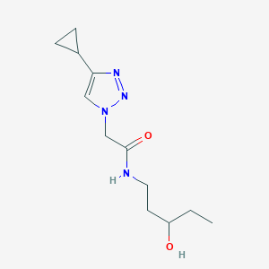 2-(4-cyclopropyltriazol-1-yl)-N-(3-hydroxypentyl)acetamide