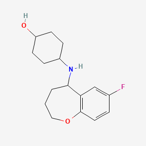 molecular formula C16H22FNO2 B6641166 4-[(7-Fluoro-2,3,4,5-tetrahydro-1-benzoxepin-5-yl)amino]cyclohexan-1-ol 