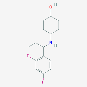 4-[1-(2,4-Difluorophenyl)propylamino]cyclohexan-1-ol