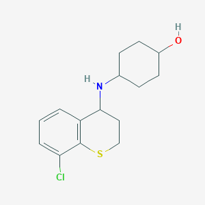 4-[(8-chloro-3,4-dihydro-2H-thiochromen-4-yl)amino]cyclohexan-1-ol