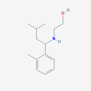 molecular formula C14H23NO B6641189 2-[[3-Methyl-1-(2-methylphenyl)butyl]amino]ethanol 