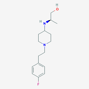 molecular formula C16H25FN2O B6641196 (2R)-2-[[1-[2-(4-fluorophenyl)ethyl]piperidin-4-yl]amino]propan-1-ol 