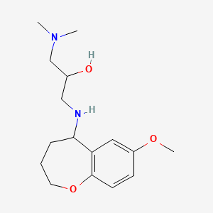 molecular formula C16H26N2O3 B6641204 1-(Dimethylamino)-3-[(7-methoxy-2,3,4,5-tetrahydro-1-benzoxepin-5-yl)amino]propan-2-ol 