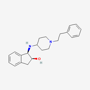 molecular formula C22H28N2O B6641216 (1R,2S)-1-[[1-(2-phenylethyl)piperidin-4-yl]amino]-2,3-dihydro-1H-inden-2-ol 