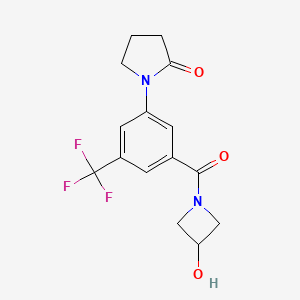 1-[3-(3-Hydroxyazetidine-1-carbonyl)-5-(trifluoromethyl)phenyl]pyrrolidin-2-one