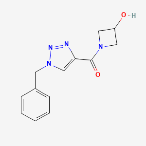 molecular formula C13H14N4O2 B6641241 (1-Benzyltriazol-4-yl)-(3-hydroxyazetidin-1-yl)methanone 