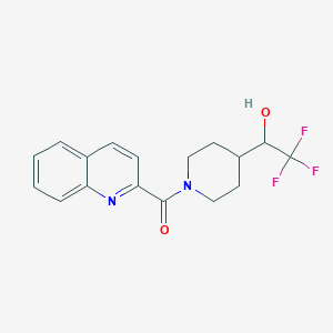 molecular formula C17H17F3N2O2 B6641282 Quinolin-2-yl-[4-(2,2,2-trifluoro-1-hydroxyethyl)piperidin-1-yl]methanone 