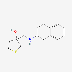 molecular formula C15H21NOS B6641285 3-[(1,2,3,4-Tetrahydronaphthalen-2-ylamino)methyl]thiolan-3-ol 