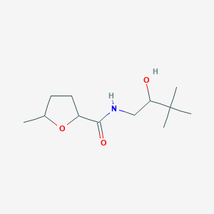 molecular formula C12H23NO3 B6641301 N-(2-hydroxy-3,3-dimethylbutyl)-5-methyloxolane-2-carboxamide 