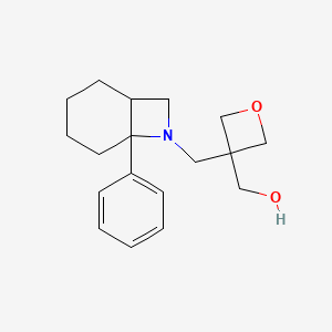 molecular formula C18H25NO2 B6641306 [3-[(6-Phenyl-7-azabicyclo[4.2.0]octan-7-yl)methyl]oxetan-3-yl]methanol 