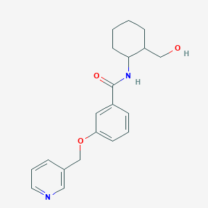 molecular formula C20H24N2O3 B6641329 N-[2-(hydroxymethyl)cyclohexyl]-3-(pyridin-3-ylmethoxy)benzamide 