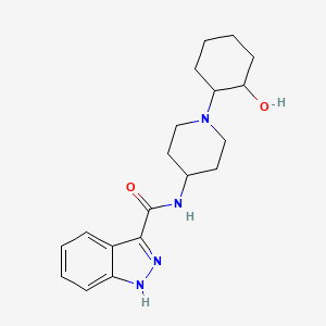 molecular formula C19H26N4O2 B6641333 N-[1-(2-hydroxycyclohexyl)piperidin-4-yl]-1H-indazole-3-carboxamide 