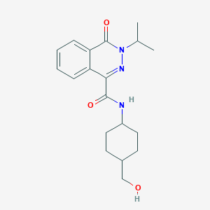 molecular formula C19H25N3O3 B6641342 N-[4-(hydroxymethyl)cyclohexyl]-4-oxo-3-propan-2-ylphthalazine-1-carboxamide 