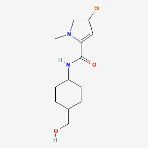 molecular formula C13H19BrN2O2 B6641356 4-bromo-N-[4-(hydroxymethyl)cyclohexyl]-1-methylpyrrole-2-carboxamide 